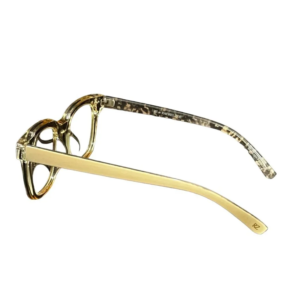 Rachel Zoe RZ Marnika Blue Light Blocker Fashion Glasses Womens Beige Animal Pri - Picture 2 of 12